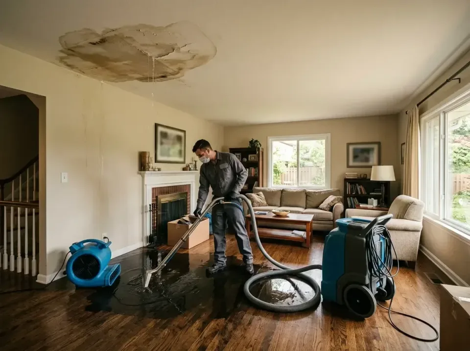 attic-pipe-burst-ceiling-drip-008 — frequently asked questions, Water Damage Restoration & Carpet Care in Fair Plain, MI